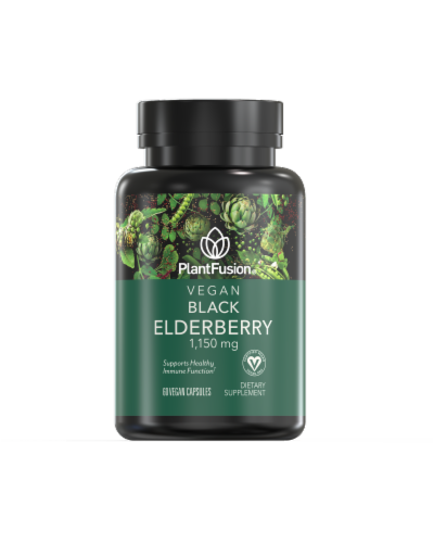 PlantFusion Vegan Black Elderberry 1150mg Perspective: front