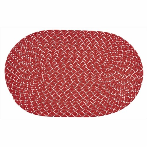Better Trends BRSSR4266R Sun Splash Braided Rug- Red - 42 in. Perspective: front
