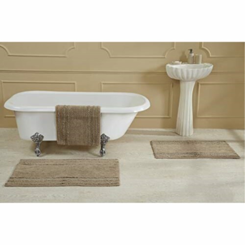 Ruffle Border Collection 21  x 34  Rectangle in Beige Perspective: front