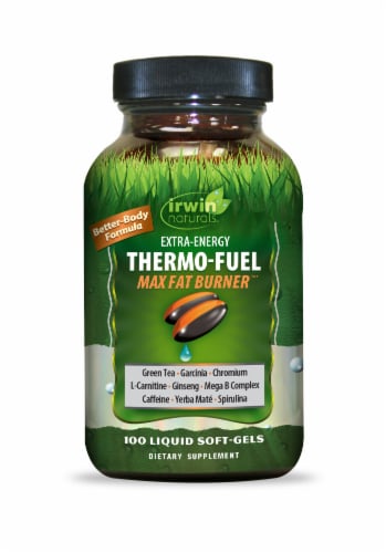 Irwin Naturals® Extra-Energy Thermo-Fuel Max Fat Burner™ Dietary Supplement Perspective: front