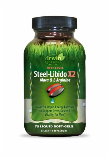 Irwin Naturals® Next-Level Steel-Libido® X2 Soft Gels Perspective: front
