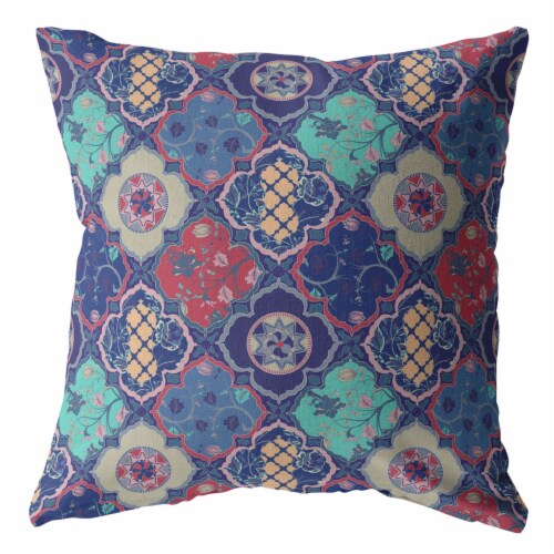 Navy and pink outdoor pillows hotsell
