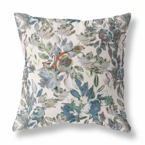 Watercolor Lilac Bulb Broadcloth Blown And Closed Pillow In Green Gray Perspective: front