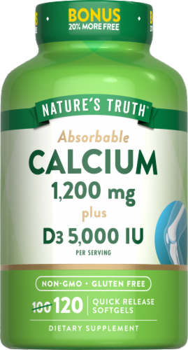 Nature's Truth Absorbable Calcium plus D3 Quick Release Softgels Perspective: front
