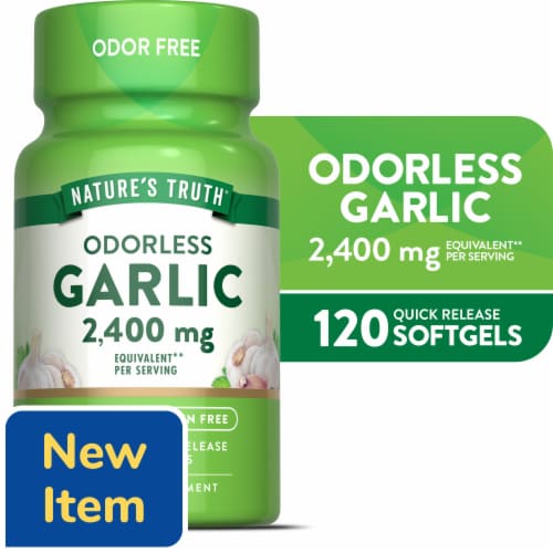 Nature's Truth High Strength Odorless Garlic 2,400 mg Perspective: front