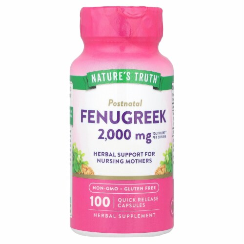 Nature's Truth Fenugreek 2 000 mg 100 Quick Release Capsules (1 - 000 mg per Capsule) Perspective: front
