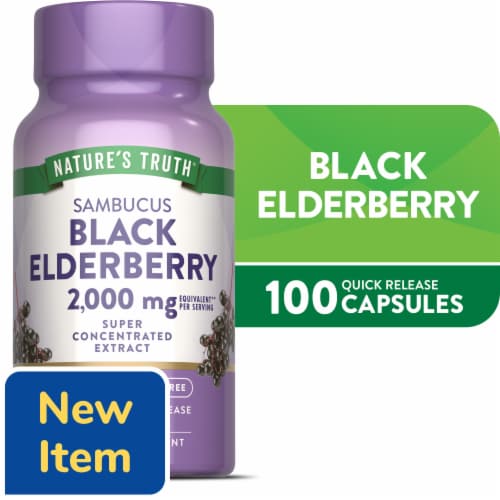 Nature's Truth® Sambucus Black Elderberry Capsules 1000mg Perspective: front