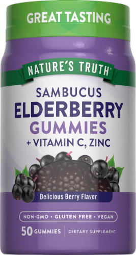 Nature's Truth Sambucus Black Elderberry Complex Gummies Perspective: front