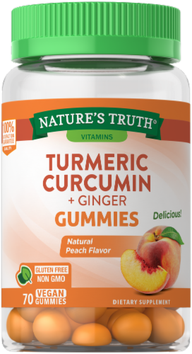 Nature's Truth® Tumeric Curcumin + Ginger Gummies Perspective: front