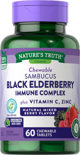 Nature's Truth® Immune Complex Elderberry + Vitamin C Chewable Tablets Perspective: front