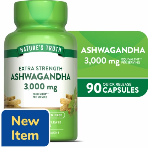 Nature’s Truth Ashwagandha 3000mg 90 Capsules Perspective: front