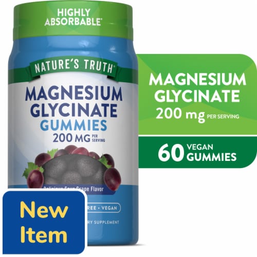 Nature's Truth® Magnesium Glycinate Gummies Natural Grape Perspective: front