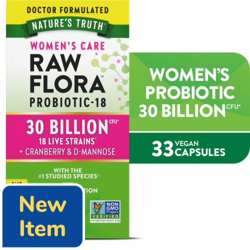 Raw Flora 30 Billion Women’s Probiotic Perspective: front