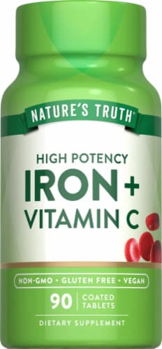 Nature's Truth® Iron + Vitamin C Tablets Perspective: front