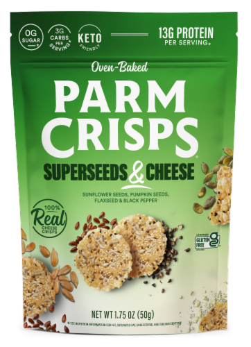 Parm Crisps® Oven-Baked Superseeds and Cheese Crisps Perspective: front
