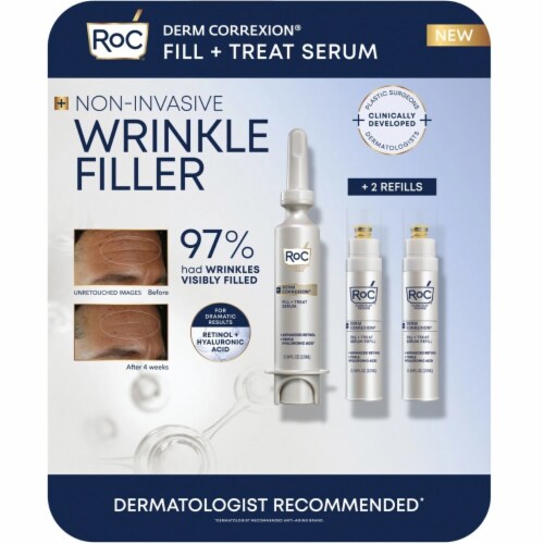 RoC Derm Correxion Fill + Treat Serum (0.34 Fl Oz + 2 - 0.34 Fl Oz Refills) Perspective: front