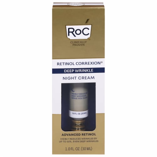 RoC® Retinol Correxion® Deep Wrinkle Night Cream Perspective: front
