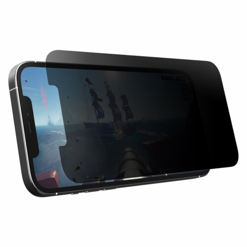 Otterbox iPhone 12 Mini Gaming Glass Horizontal Privacy Guard Perspective: front