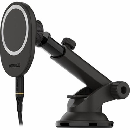 OtterBox Wireless Charger Dash & Windshield Mount for MagSafe - Radiant Black Perspective: front