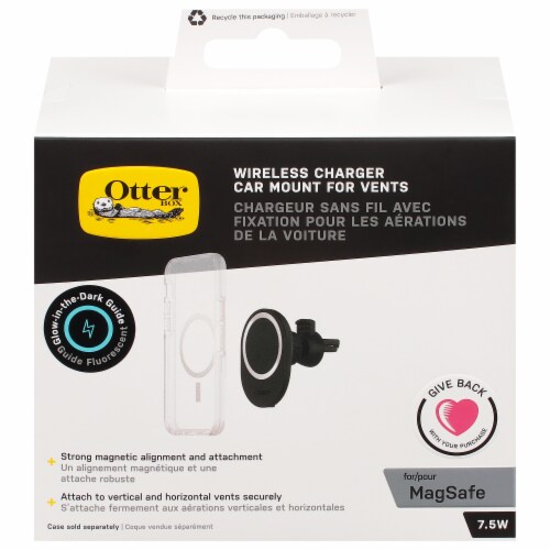 OtterBox Wireless Charger Vent Mount - Black Perspective: front
