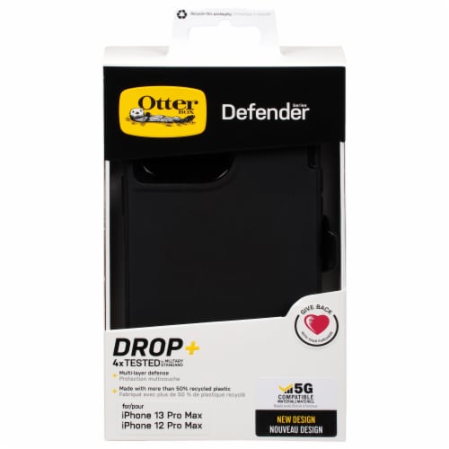 OtterBox iPhone 13 Pro Max Defender Series Case - Black Perspective: front