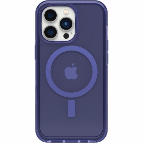 OtterBox iPhone 13 Pro Symmetry Series+ Clear Antimicrobial Case for MagSafe - Feelin Blue Perspective: front
