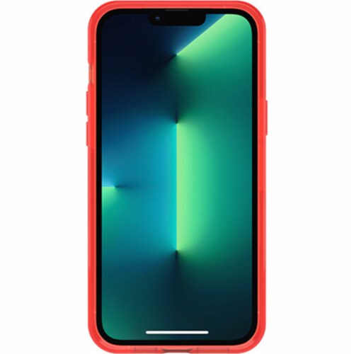 OtterBox iPhone 13 Pro Max Symmetry Series+ Clear Antimicrobial Case for MagSafe - In The Red Perspective: front