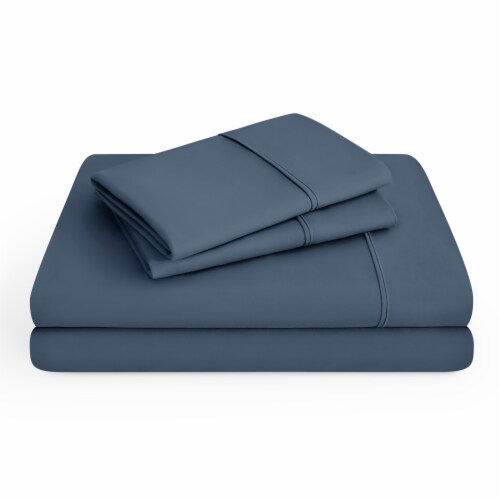 Bare Home Ultra-Soft Double Brushed Sheet Set - Bering Sea, Full Perspective: front