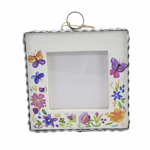 Round Top Collection Springtime Photo Frame Picture Flowers Butterflies S22054 Perspective: front