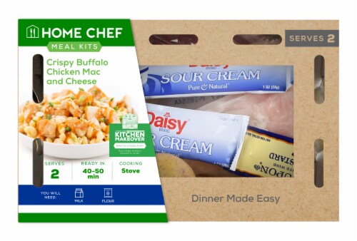 Home Chef Value Meal Kit Crispy Buffalo Chicken Mac And Cheese Perspective: front