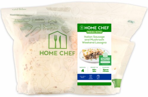 Home Chef Value Meal Kit Italian Sausage And Mushroom Weekend Lasagna Perspective: front
