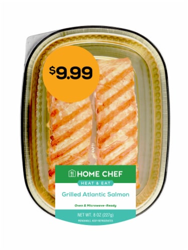 Home Chef Heat & Eat Grilled Atlantic Salmon Perspective: front