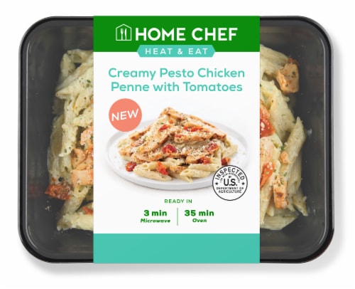 Home Chef Heat and Eat Creamy Pesto Chicken Penne With Tomatoes Perspective: front