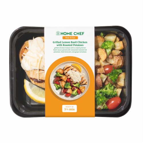Home Chef Heat And Eat Lemon Basil Grilled Chicken And Roasted Potatoes Perspective: front