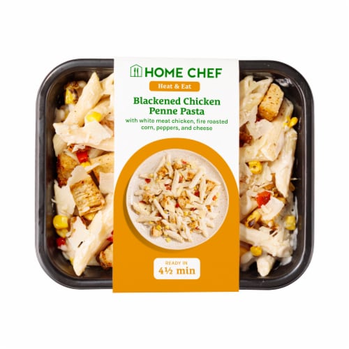 Home Chef Heat and Eat Blackened Chicken Penne Pasta Perspective: front