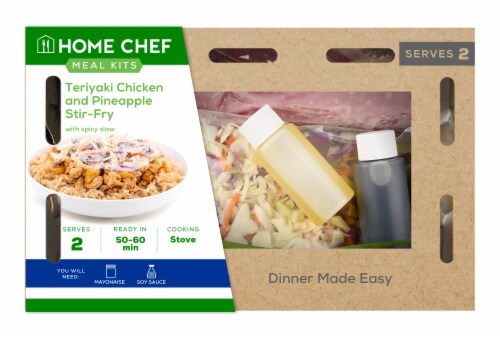 Home Chef Value Kit Teriyaki Chicken and Pineapple Stir-Fry with Spicy Slaw Perspective: front