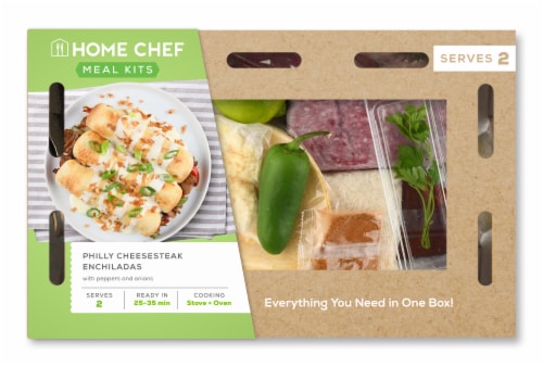 Home Chef Meal Kit Philly Cheesesteak Enchiladas With Peppers And