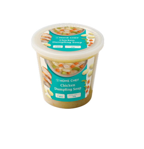 Home Chef Chicken and Dumpling Soup Perspective: front