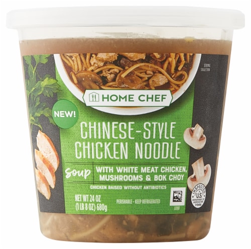Home Chef Chinese-Style Chicken Noodle Soup Perspective: front