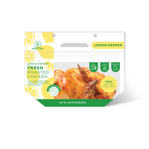 Home Chef Lemon Pepper Whole Chicken Cold Perspective: front