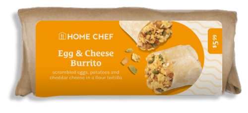 Home Chef Egg and Cheese Burrito Perspective: front