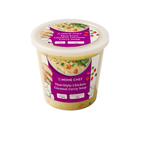 Home Chef Thai Chicken Coconut Curry Soup Perspective: front