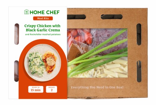 Home Chef® Meal Kit Crispy Chicken with Black Garlic Crema Perspective: front