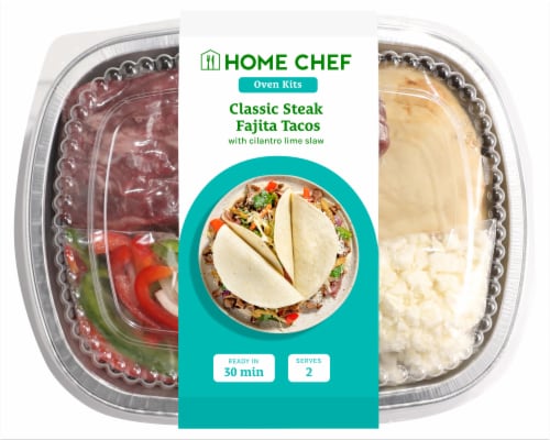 Home Chef® Oven Kit Classic Steak Fajitas With Cilantro Lime Slaw Perspective: front