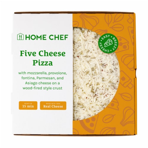 Home Chef Ready to Bake Five Cheese Fresh Pizza Perspective: front