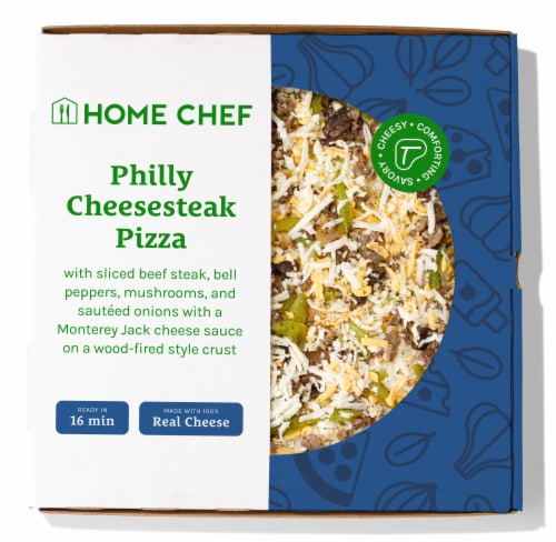 Home Chef® Ready to Heat Philly Cheesesteak Pizza Perspective: front