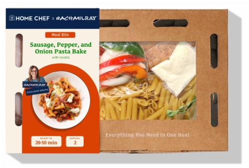 Home Chef Sausage, Pepper, and Onion Pasta Bake Meal Kits Perspective: front