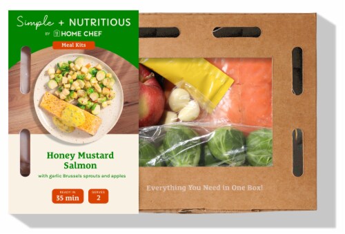 Home Chef Meal Kit Simple & Nutritious Honey Mustard Salmon Perspective: front