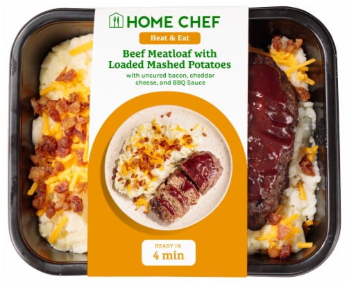 Home Chef Heat And Eat Beef Meatloaf With Loaded Mashed Potatoes, 10 oz