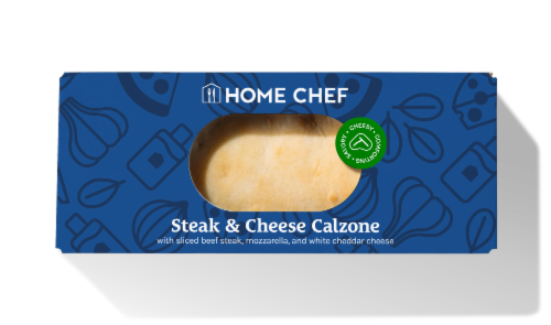 Home Chef Steak and Cheese Calzone Perspective: front